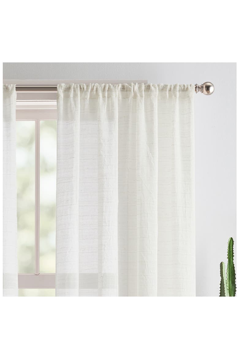 Antigua Set of 2 Poletop Curtain Panels, Alternate, color, LINEN