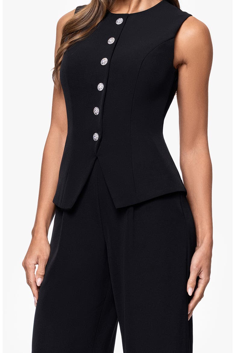 Laguna Sleeveless Button Front Jumpsuit, Alternate, color, BLACK