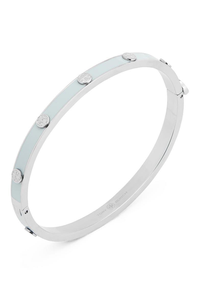 Miller Stud Hinge Bracelet, Alternate, color, TORY SILVER / SELTZER