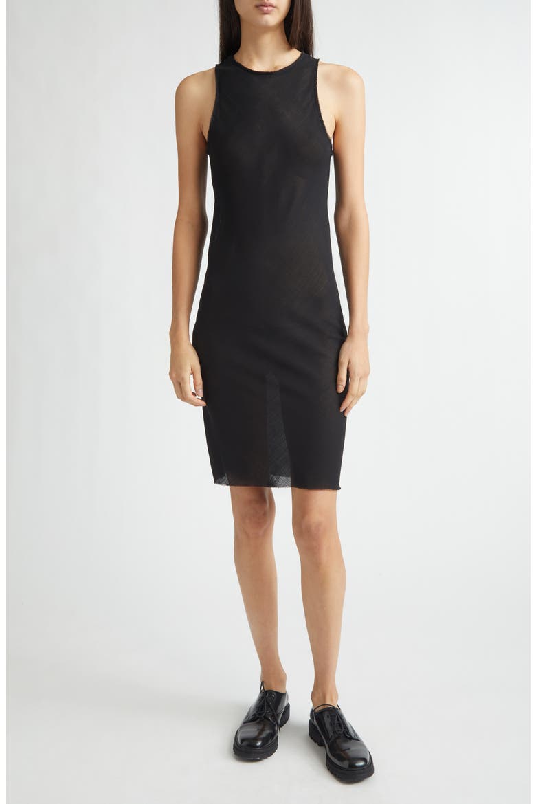 Bias Sleeveless Wool Dress, Main, color, BLACK GAZE
