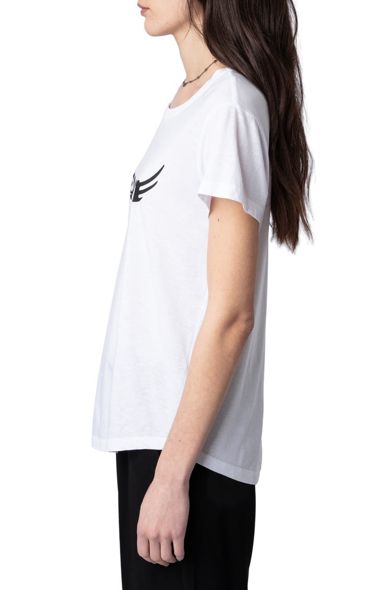 Zadig & Voltaire Woop Peace & Love Graphic T-Shirt, Alternate, color,