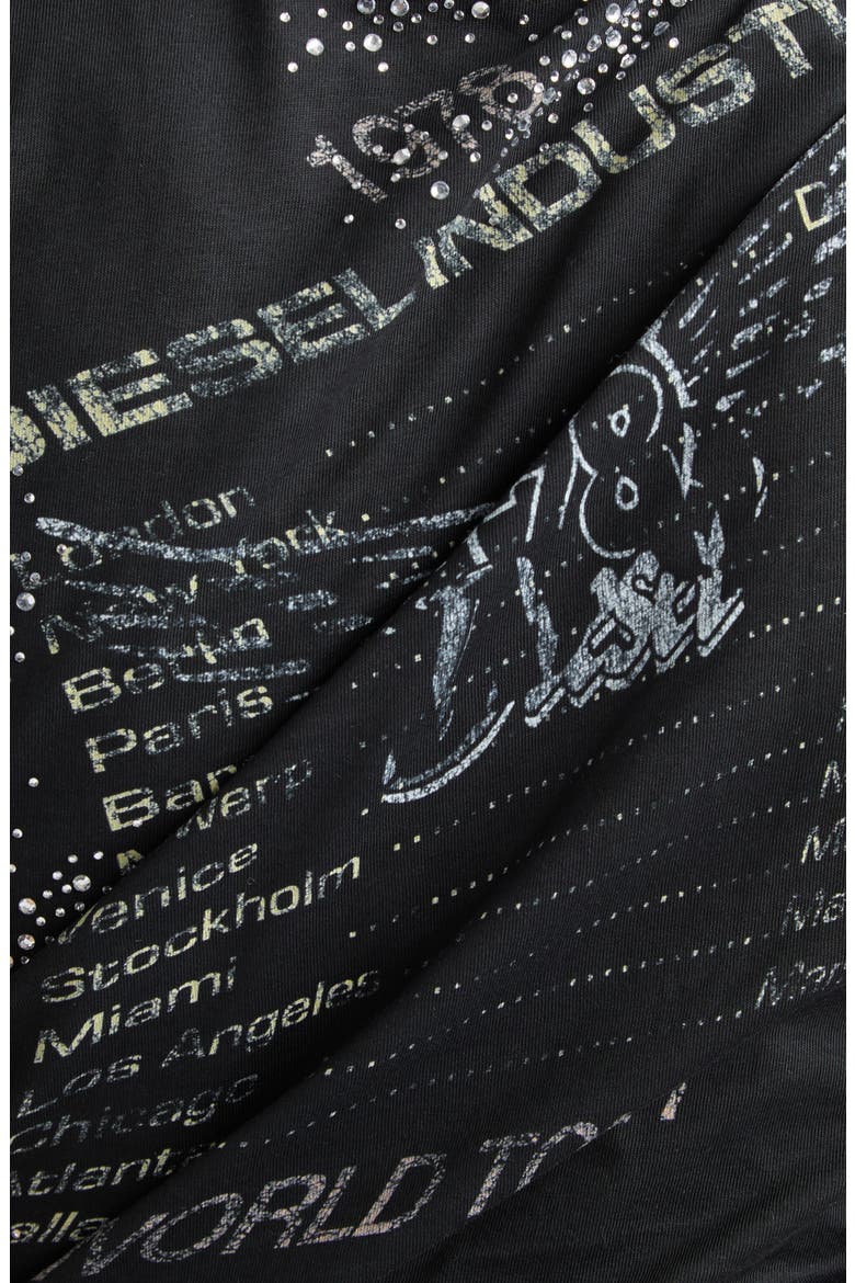 World Tour Graphic Crystal Cotton Tee, Alternate, color, BLACK