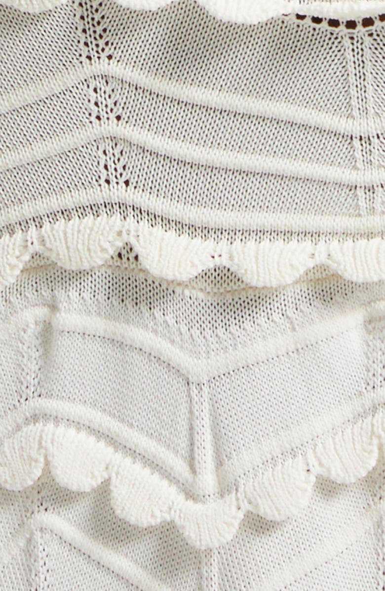 Ulla Johnson Lakshmi Eyelet Scallop Trim Midi Dress, Alternate, color, Cowrie