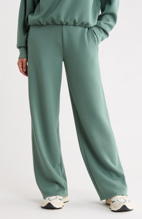Whisper Knit High Waist Wide Leg Pants