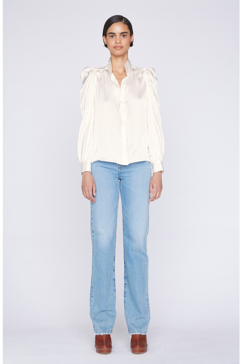 Gillian Silk Top, Alternate, color, OFF WHITE