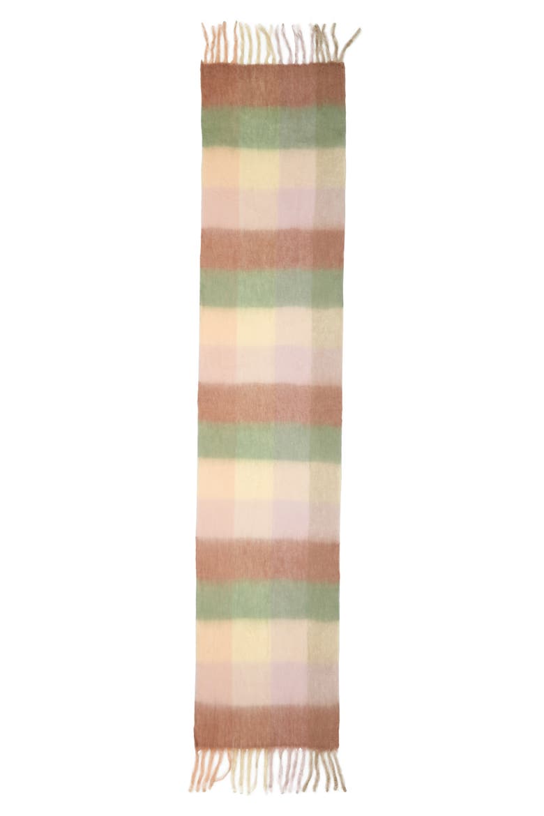 Brushed Plaid Scarf, Alternate, color, HEATHER LAVENDER