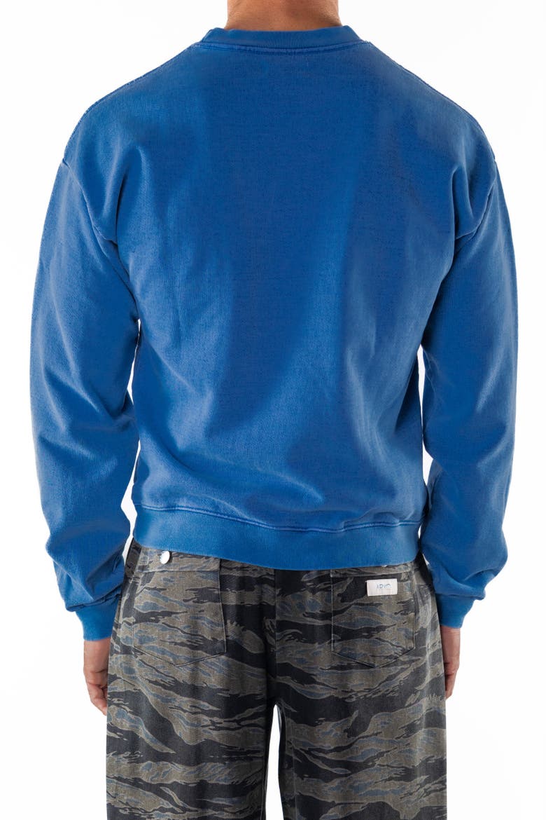 Gender Inclusive Post Surf Crew Sweatshirt, Alternate, color, Blue Wave
