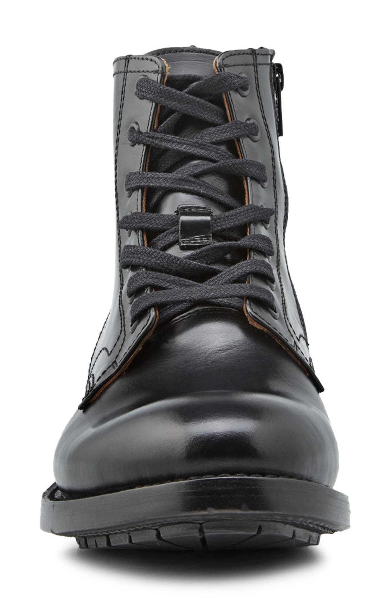 Frye Bowery Lace-Up Boot, Alternate, color, Black