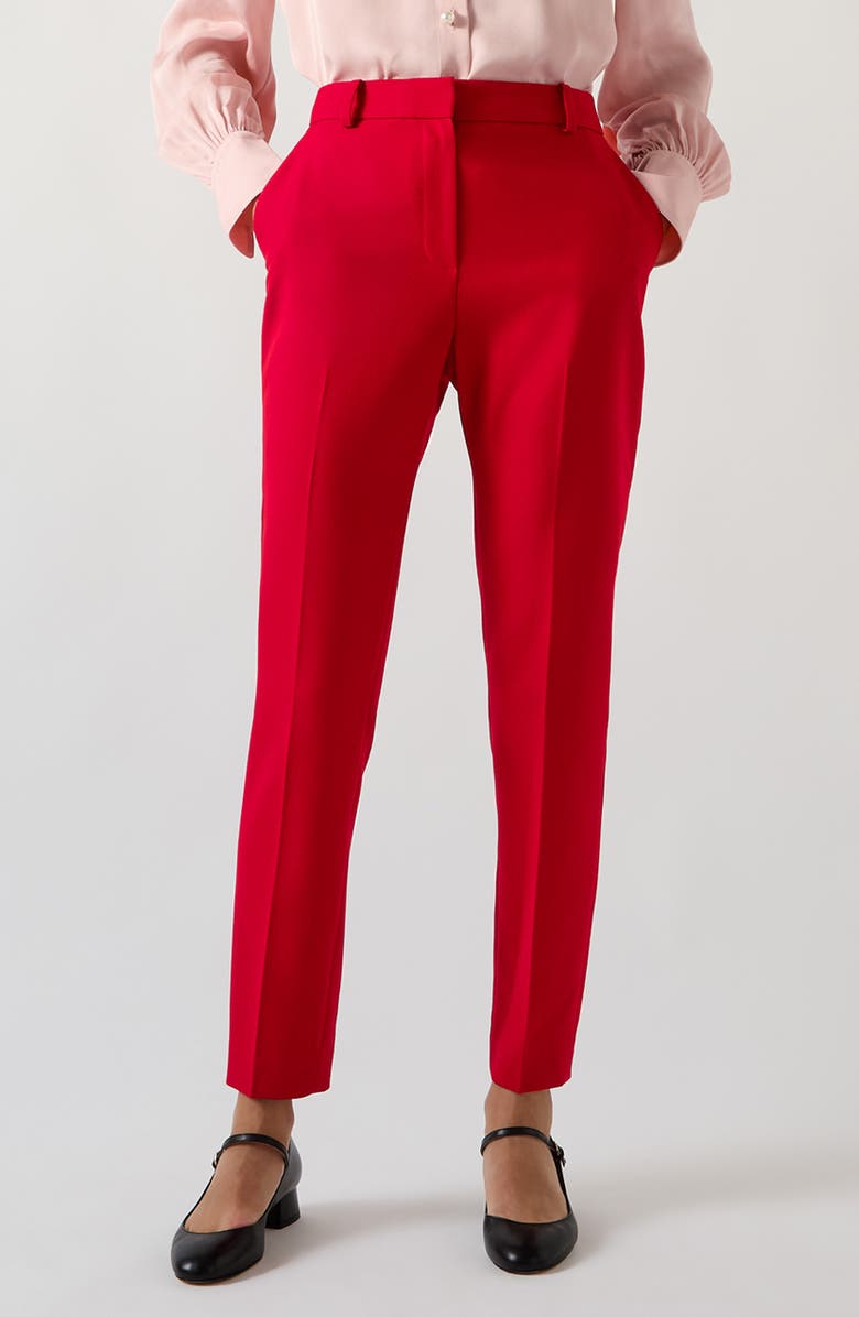 LK Bennett Mya Slim Fit Ankle Trousers, Main, color, 