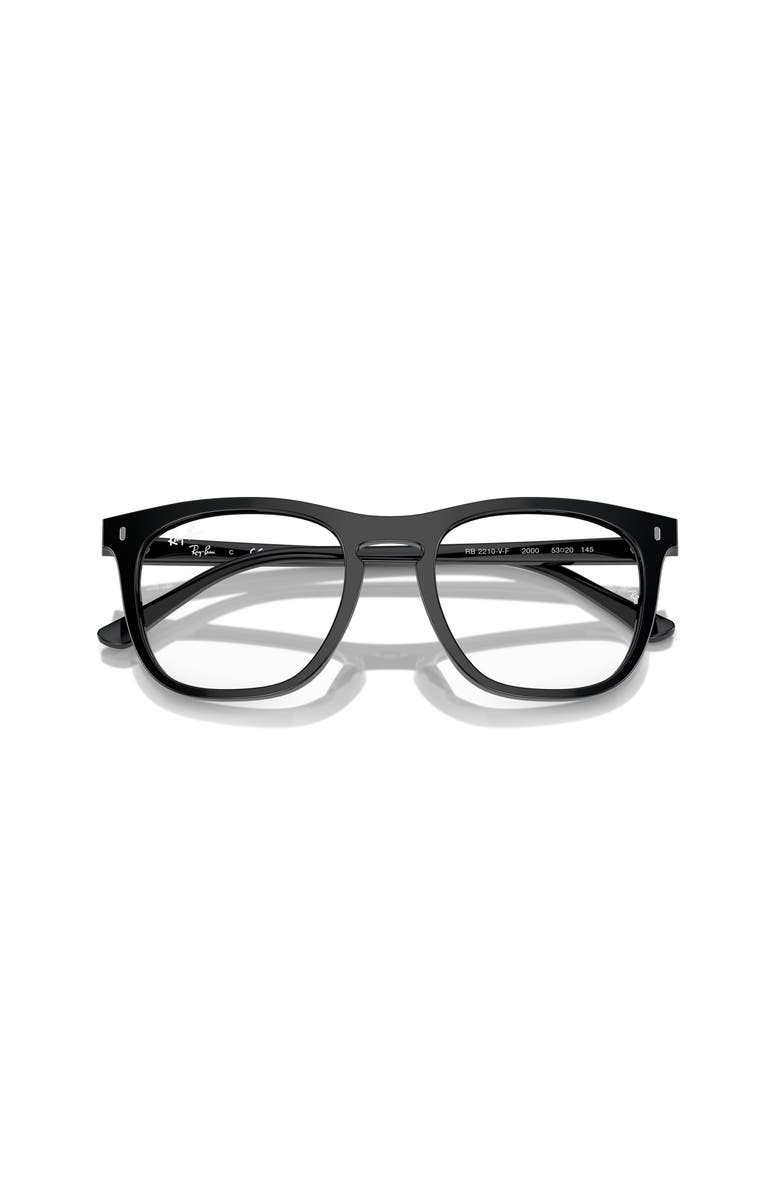 Ray-Ban 53mm Square optical glasses, Alternate, color, Black