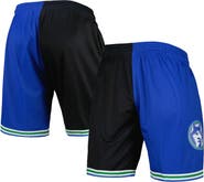 Mitchell & Ness Men's Mitchell & Ness Black/Blue Minnesota Timberwolves Hardwood Classics 1993 Split Swingman Shorts