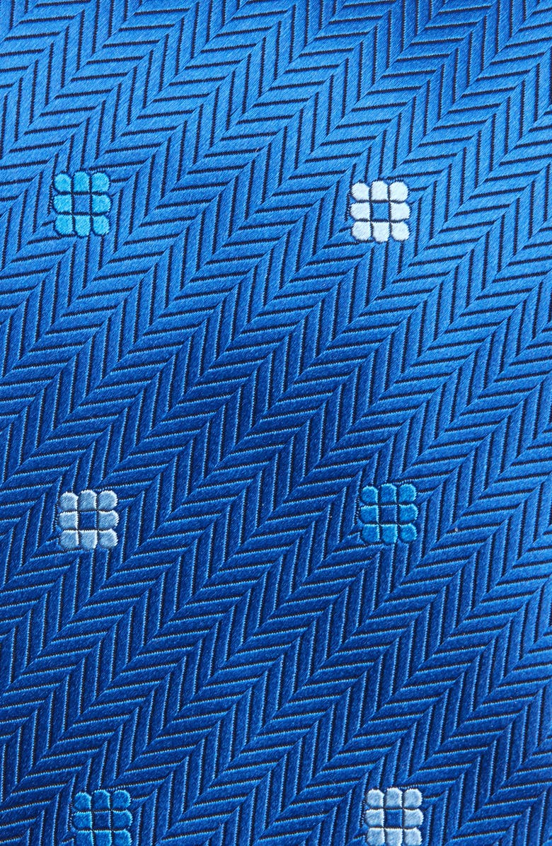David Donahue Geometric Silk Tie, Alternate, color, Royal