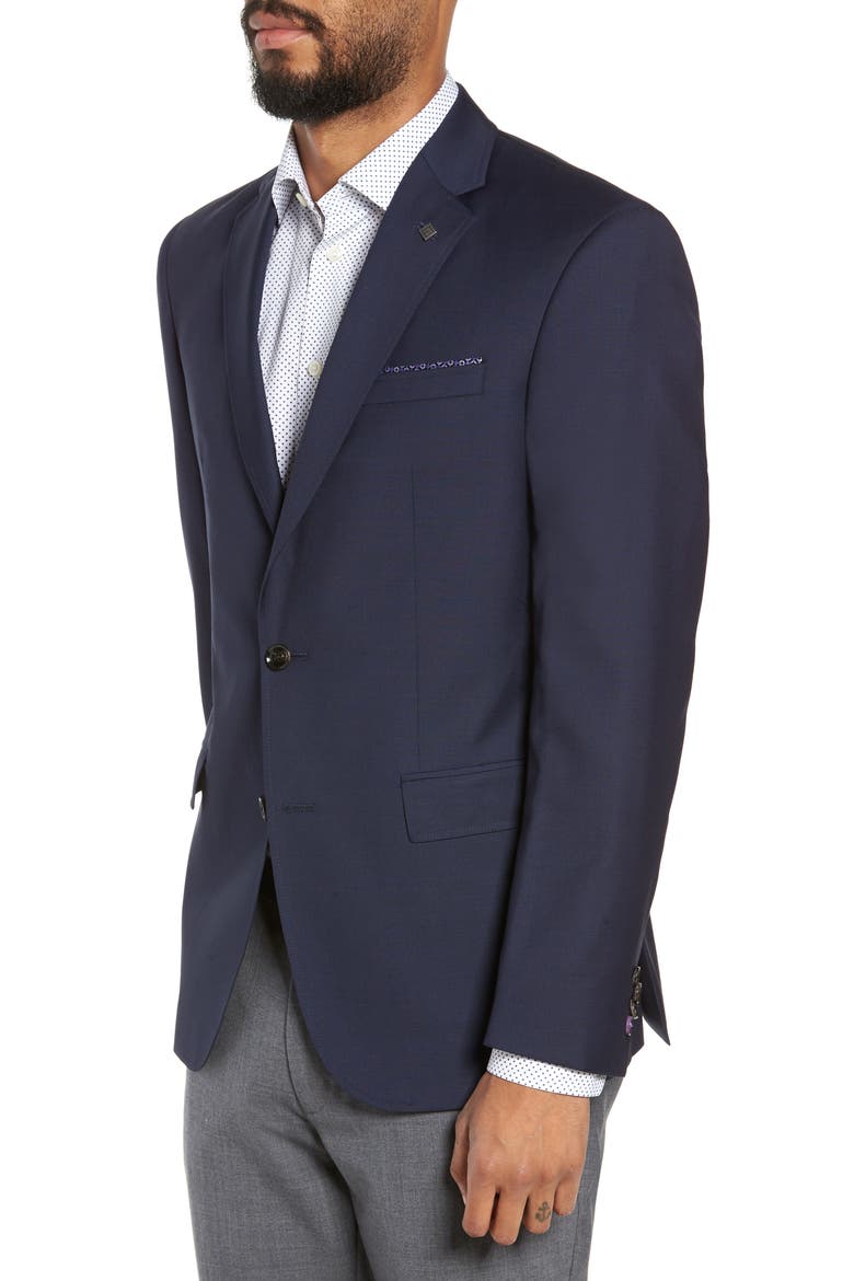 Trevi Slim Fit Wool Blazer, Alternate, color, NAVY