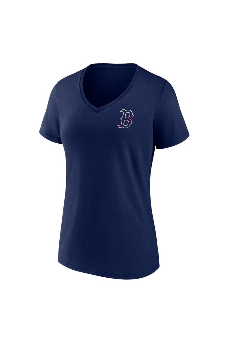 Women's Navy Boston Red Sox Mother's Day Plus Size Best Mom Ever V-Neck T-Shirt, Alternate, color, Navy