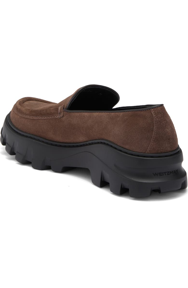 Stuart Weitzman Anders Platform Slip-On Shoe, Alternate, color, Dark Brown