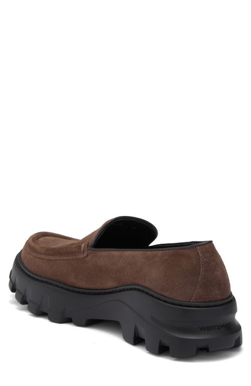 Stuart Weitzman Anders Platform Slip-on Shoe In Brown