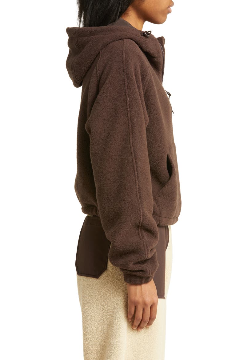 Fleece Half Zip Hoodie, Alternate, color, SOIL/ MOJAVE/ NEBULA