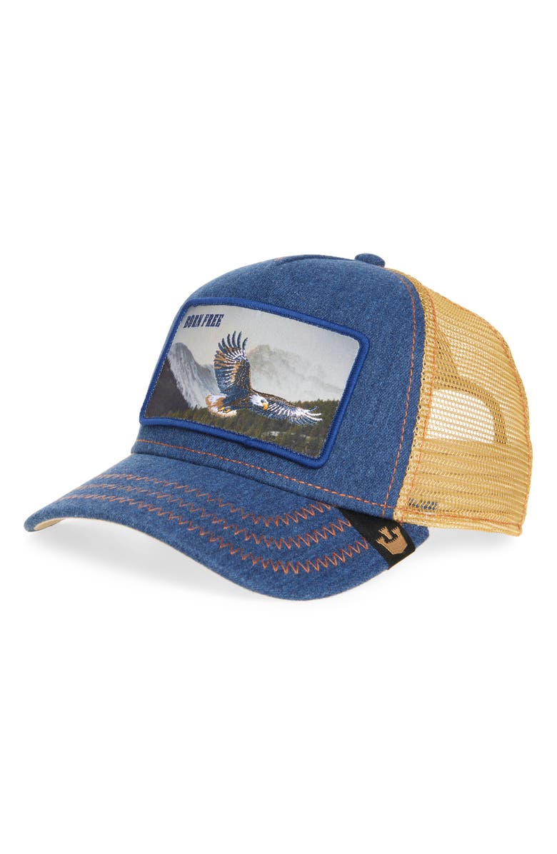 Goorin Bros. Born Free Trucker Hat, Main, color, Navy