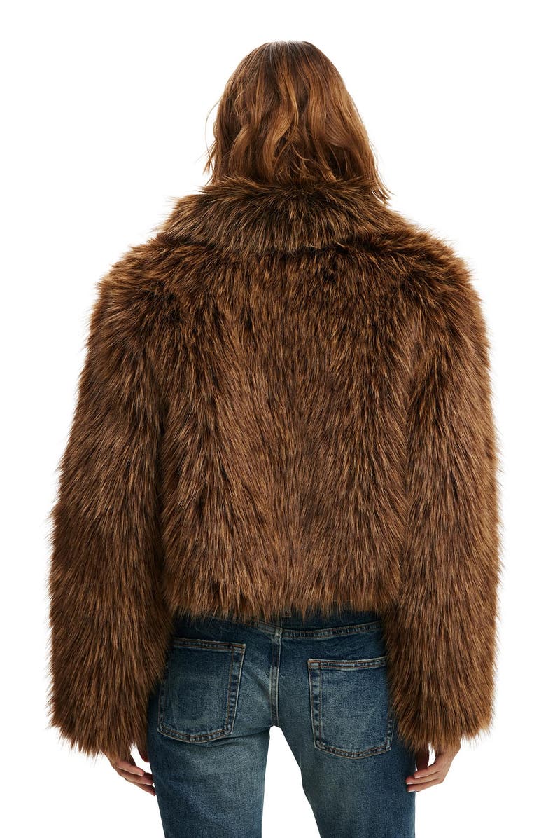 Cotton On Women's Gigi Faux Fur Jacket, Alternate, color, Walnut