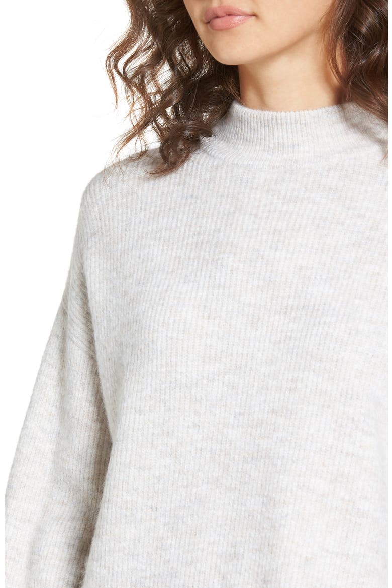 Cozy Ribbed Pullover, Alternate, color, BEIGE OATMEAL HTHR