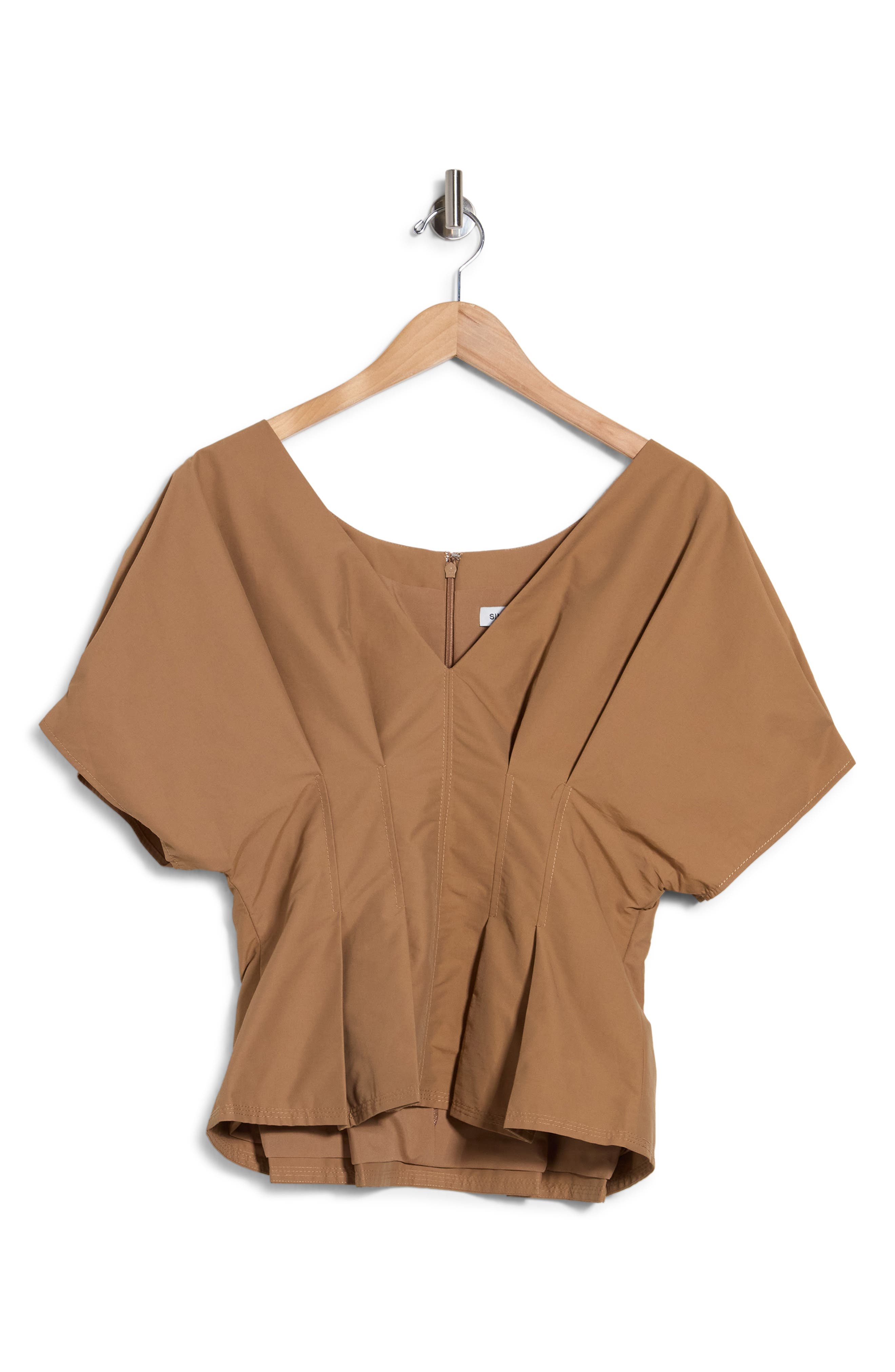 Rozen Pleated V-Neck Top