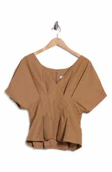 Rozen Pleated V-Neck Top