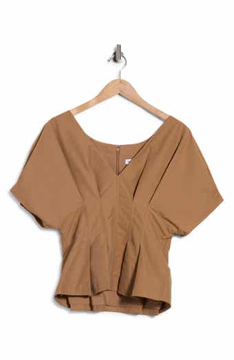 Rozen Pleated V-Neck Top