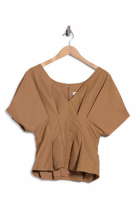 Rozen Pleated V-Neck Top