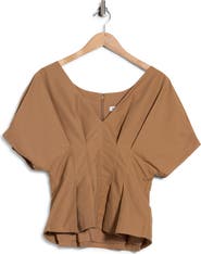 Simkhai Rozen Pleated V-Neck Top