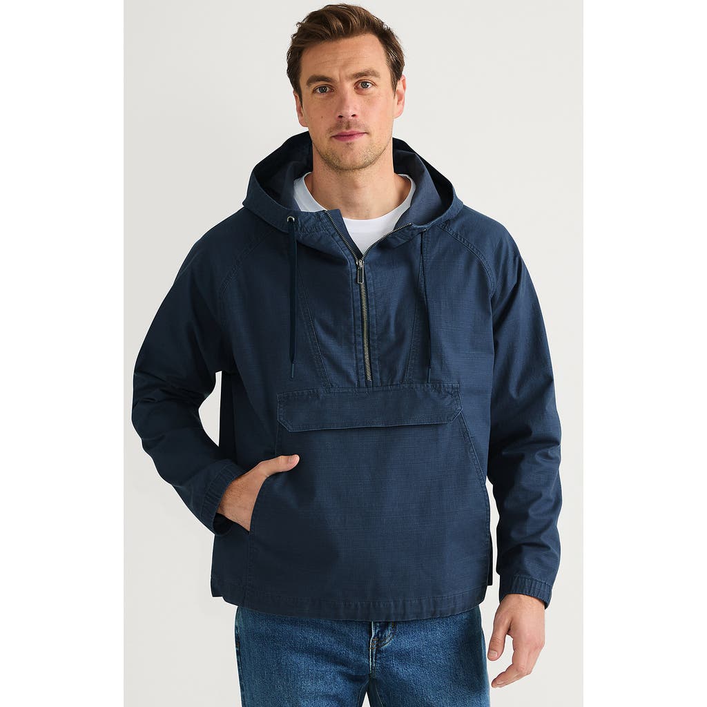 Lands' End Ripstop Anorak In Blue