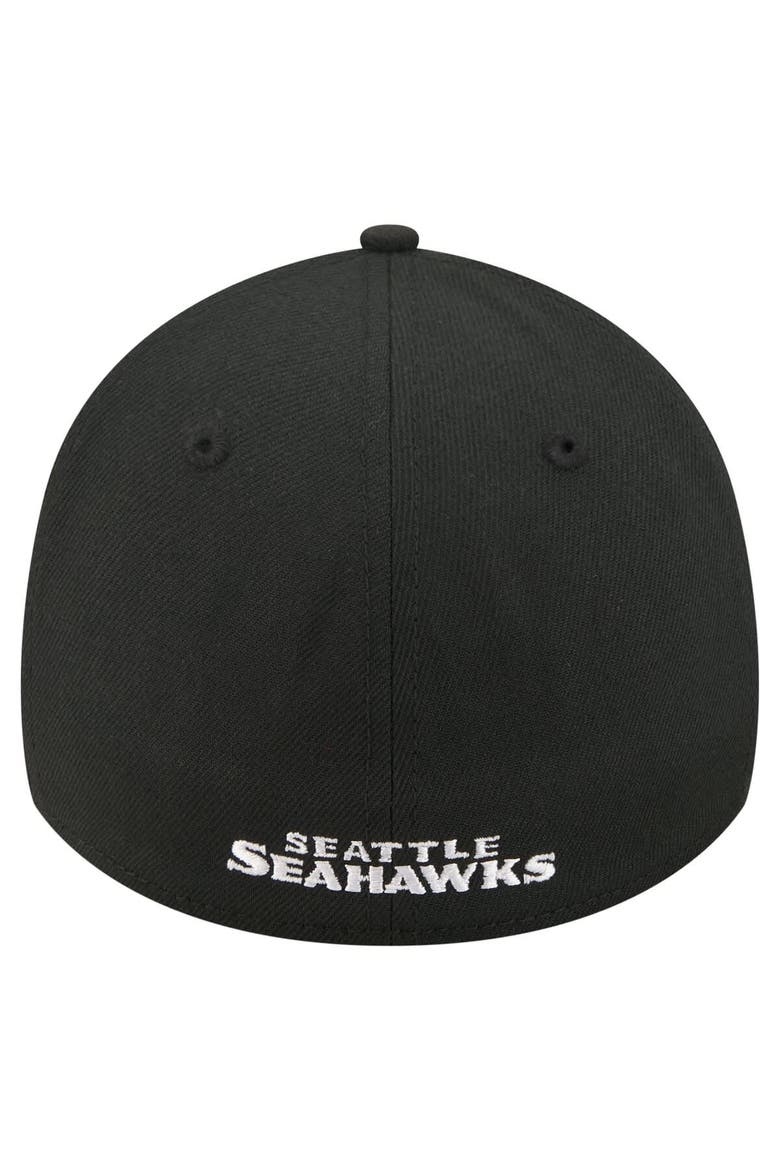 Men's New Era  Black Seattle Seahawks Core Team 39THIRTY Flex Hat, Alternate, color, Black