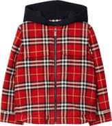 Burberry Check Cotton Hooded Jacket