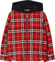 Burberry Check Cotton Hooded Jacket