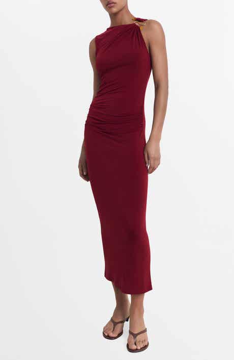 MANGO Embellished Body-Con Maxi Dress