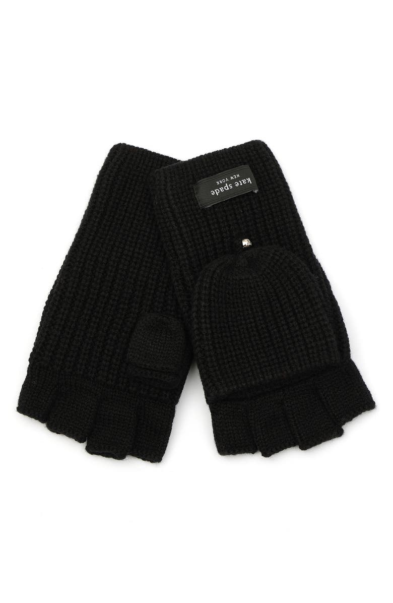 Kate Spade New York sam label pop top mittens, Main, color, 