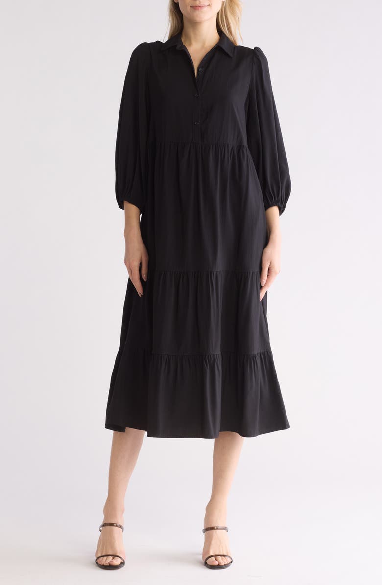 MAX STUDIO Gauze Shirtdress, Main, color,
