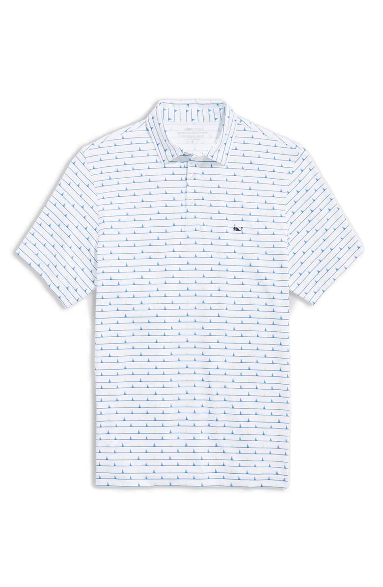 vineyard vines Sankaty Performance Polo, Main, color, Boat Stripe All White Cap
