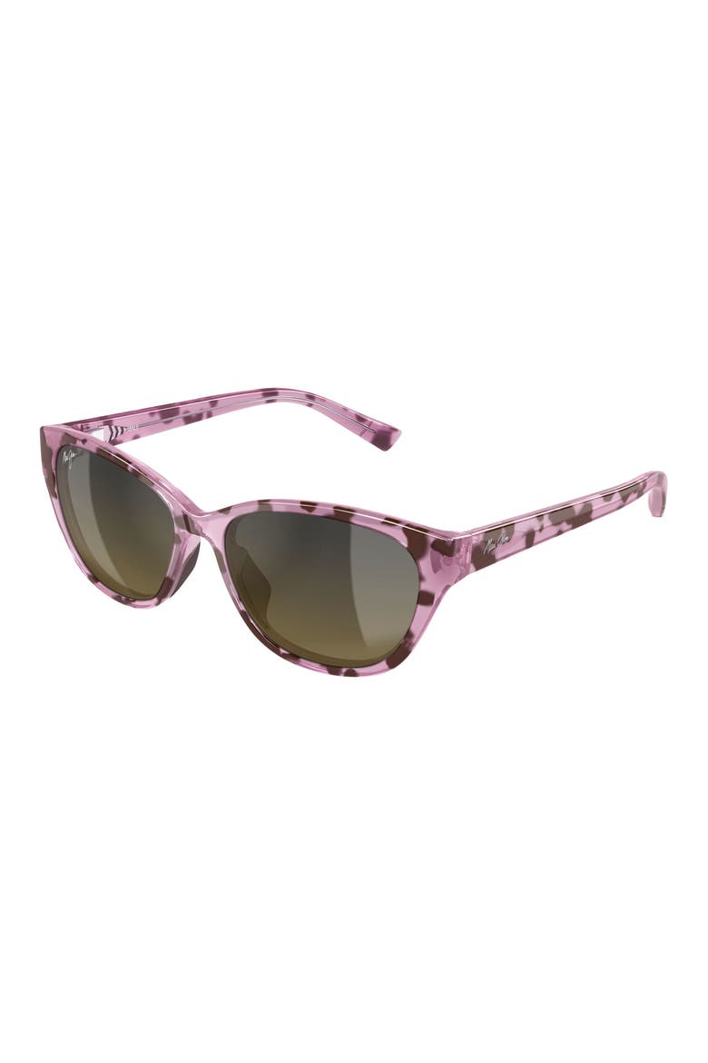 54mm Polarized Gradient Cat Eye Sunglasses, Alternate, color, BROWN PINK
