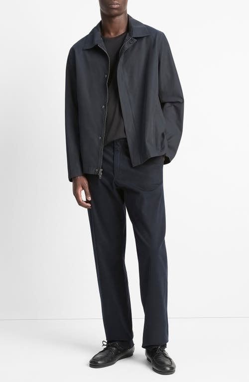 Vince Convertible Collar Cotton Blend Zip Jacket