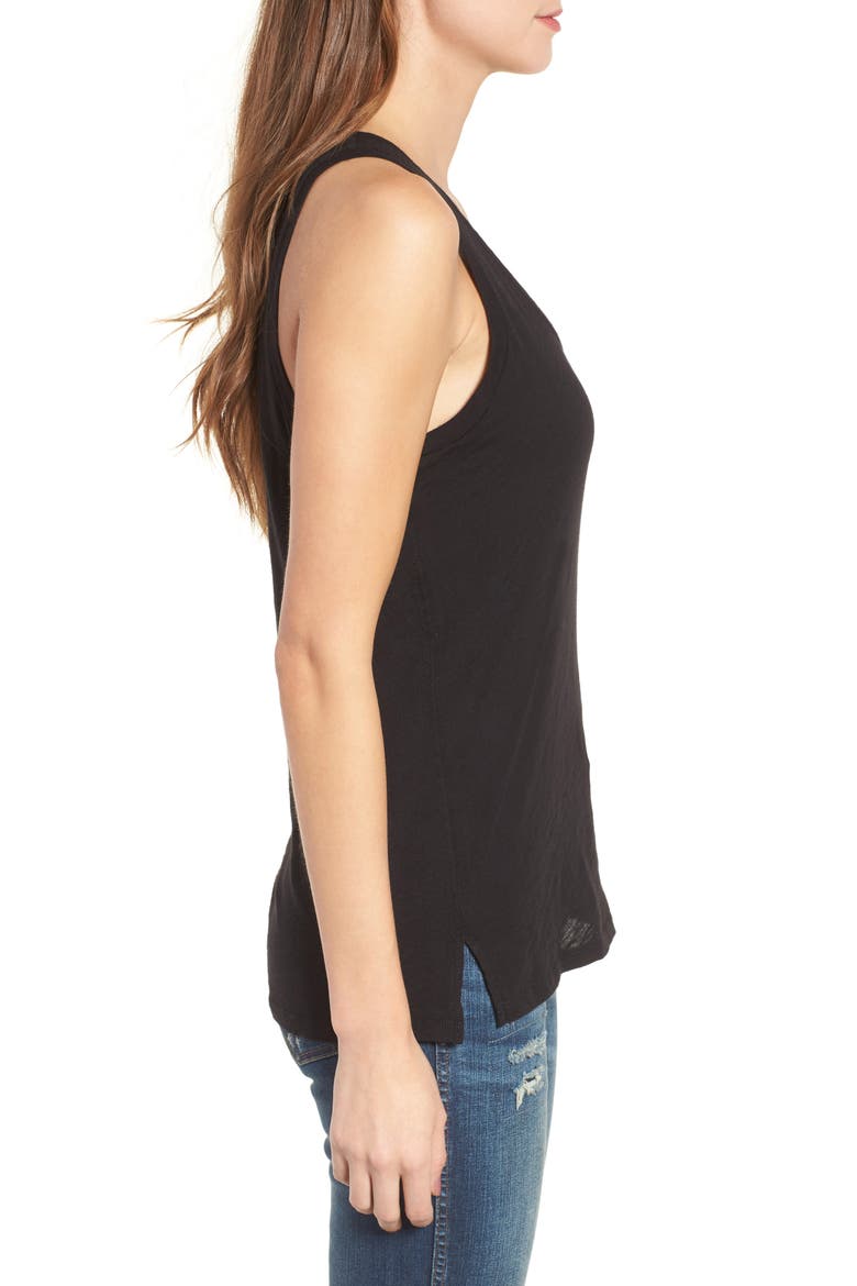 Whisper Cotton Tank, Alternate, color, TRUE BLACK