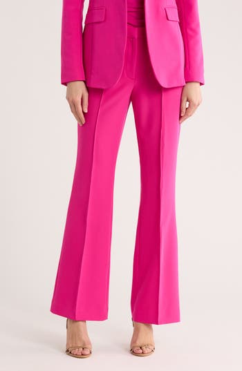 Dkny Pintuck Flare Pants In Brown