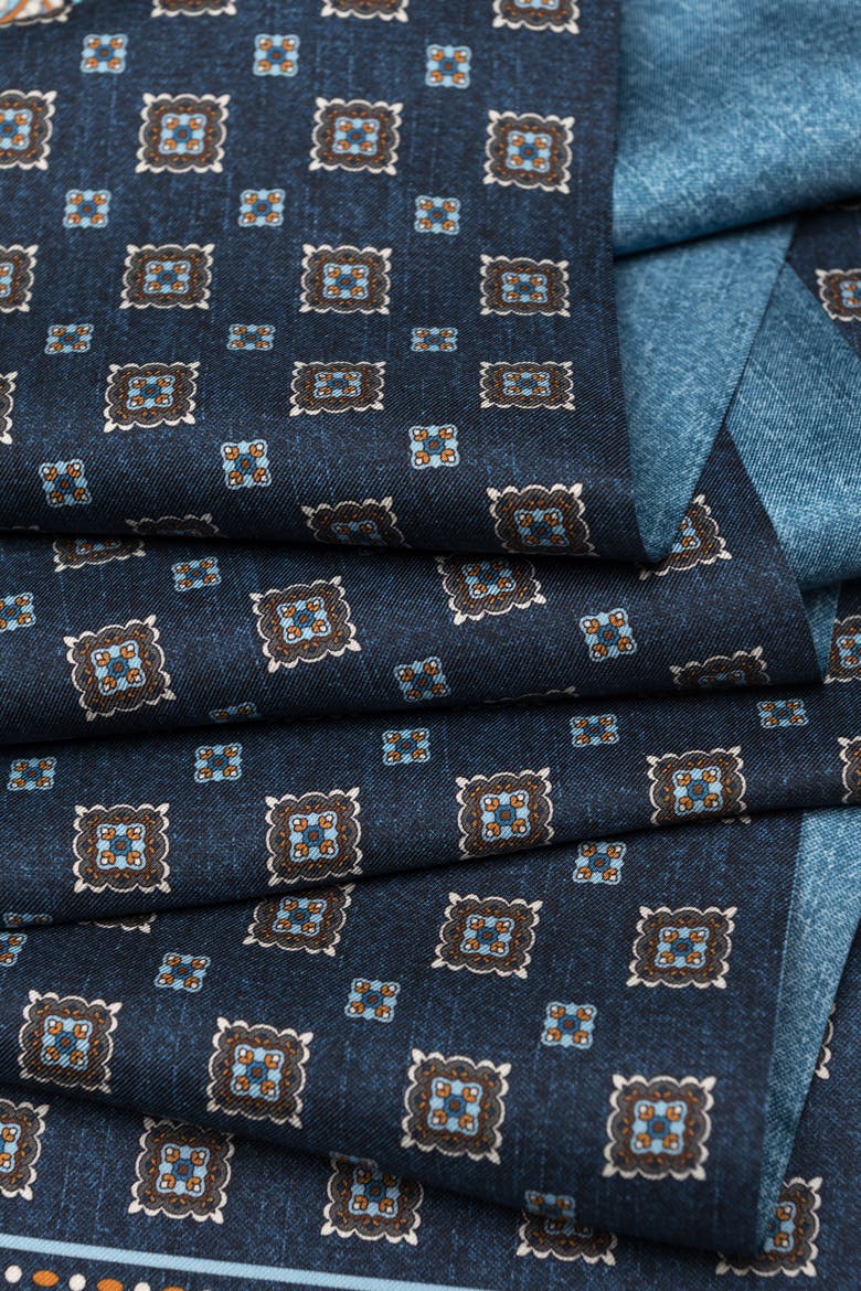 Volterra - Silk Scarf for Men, Alternate, color, Blue