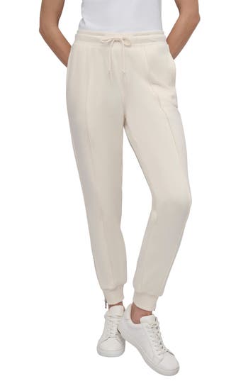 Dkny Zip Trim Joggers In Eggnog