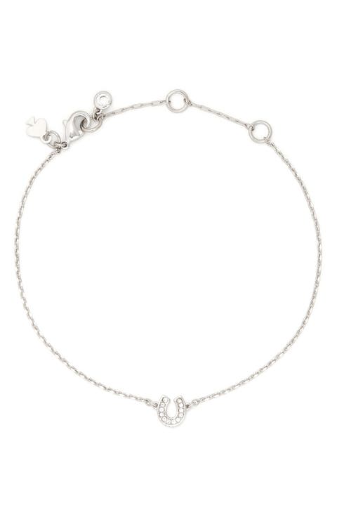 pavé horseshoe charm bracelet