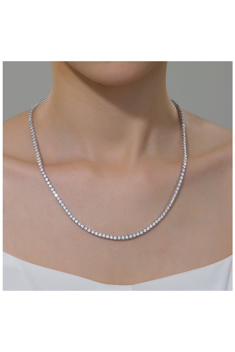 Rivera Simulated Diamond Necklace, Alternate, color, SILVER