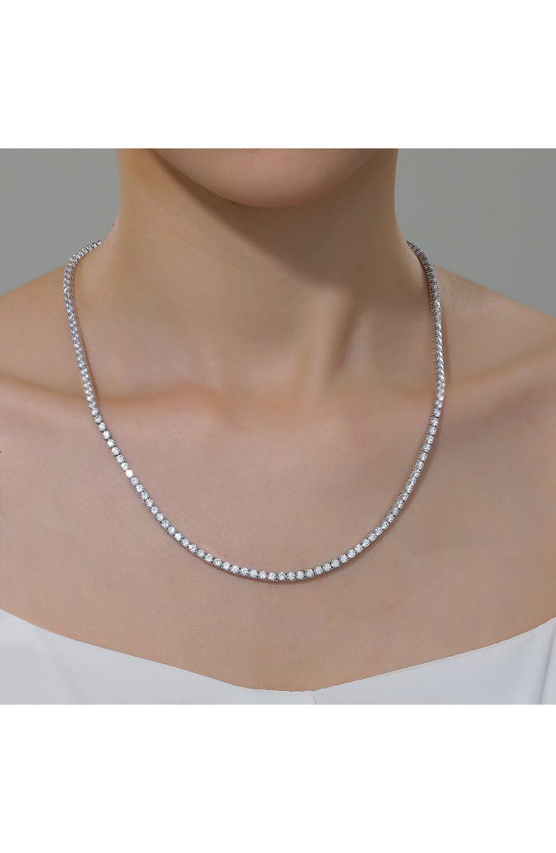 Lafonn Rivera Simulated Diamond Necklace, Alternate, color, Silver
