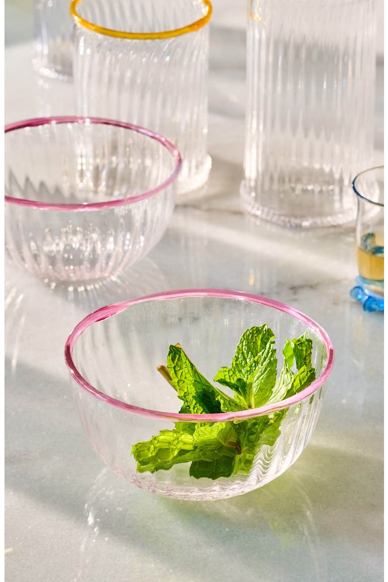 Nell Glass Bowl, Alternate, color, BLUSH