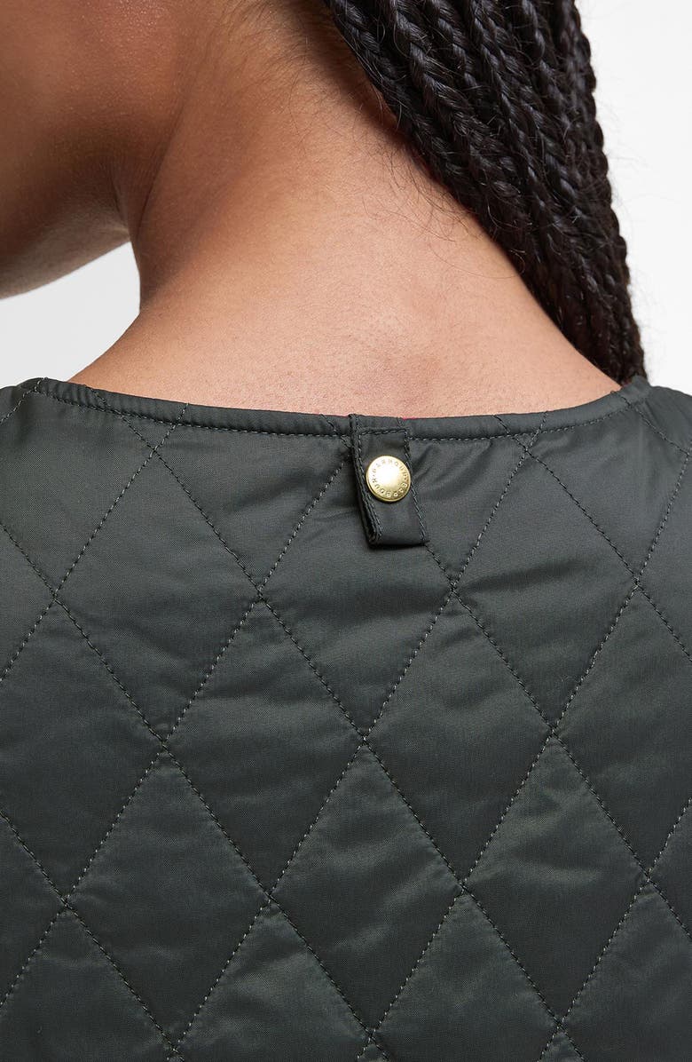 Barbour Reversible Quilted Vest, Alternate, color, Sage/ Zeni Pink
