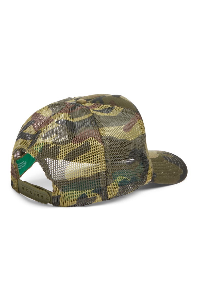 God Bless America Camo Trucker Hat, Alternate, color, CAMO