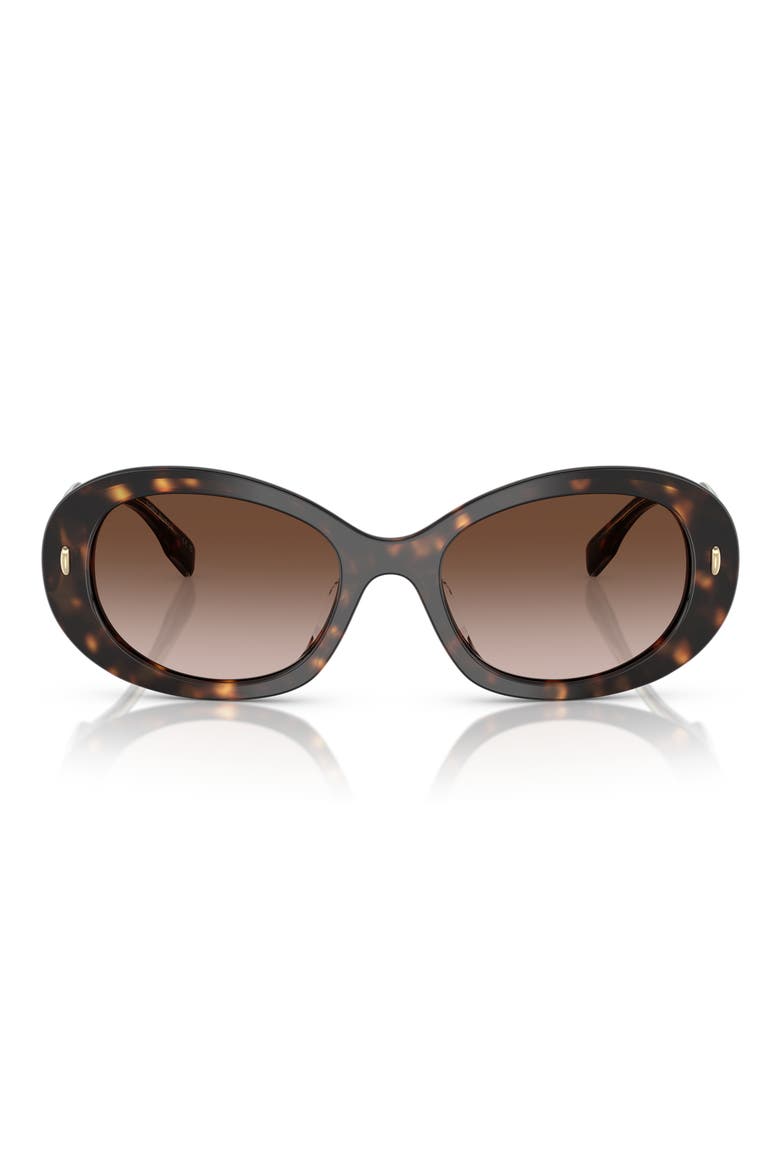 53mm Gradient Oval Sunglasses, Main, color, TORTOISE
